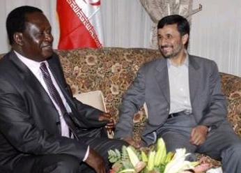 Odinga's biggest supporter, Mahmoud Ahmadinejad