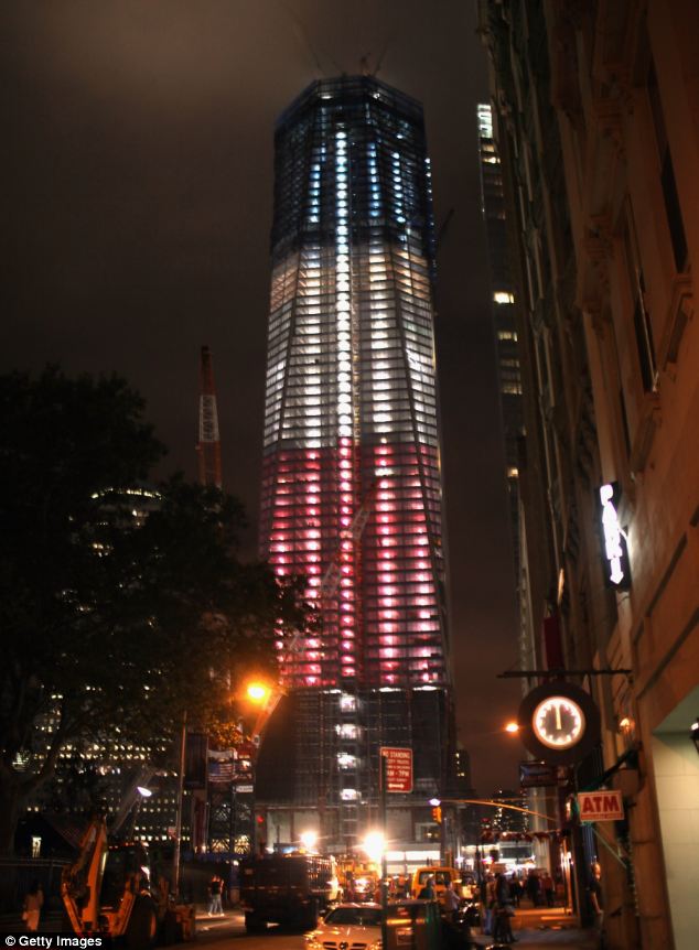 New World Trade Center buiding under construction at Gound Zero