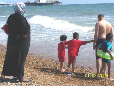 muslims on the beach