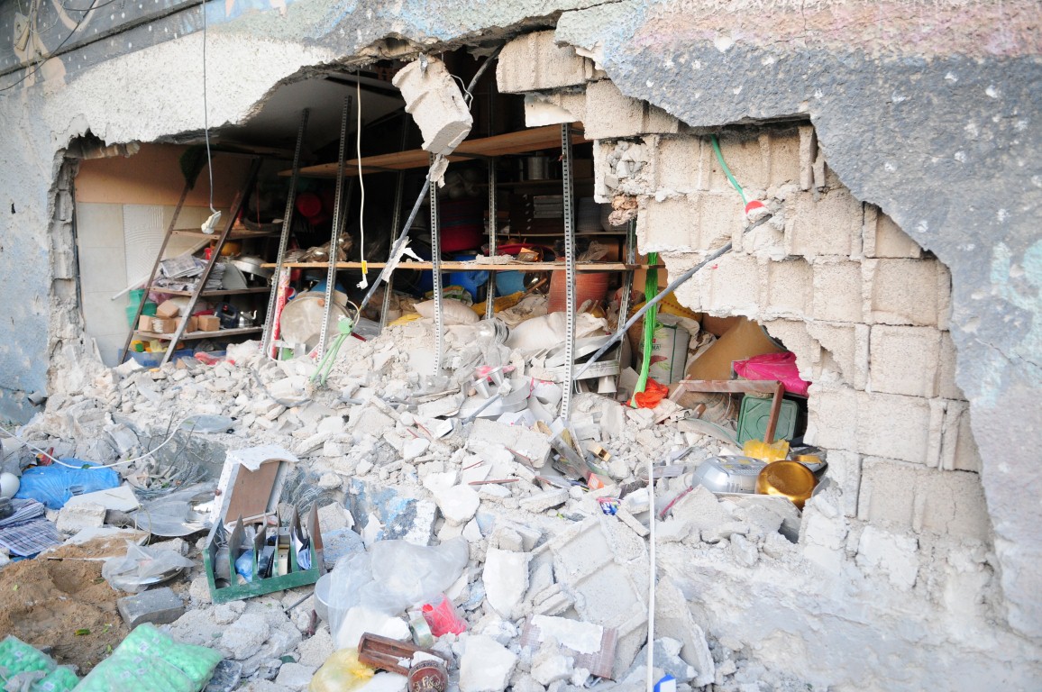 Store in Ashdod hit by rocket from Gaza, November 20.
