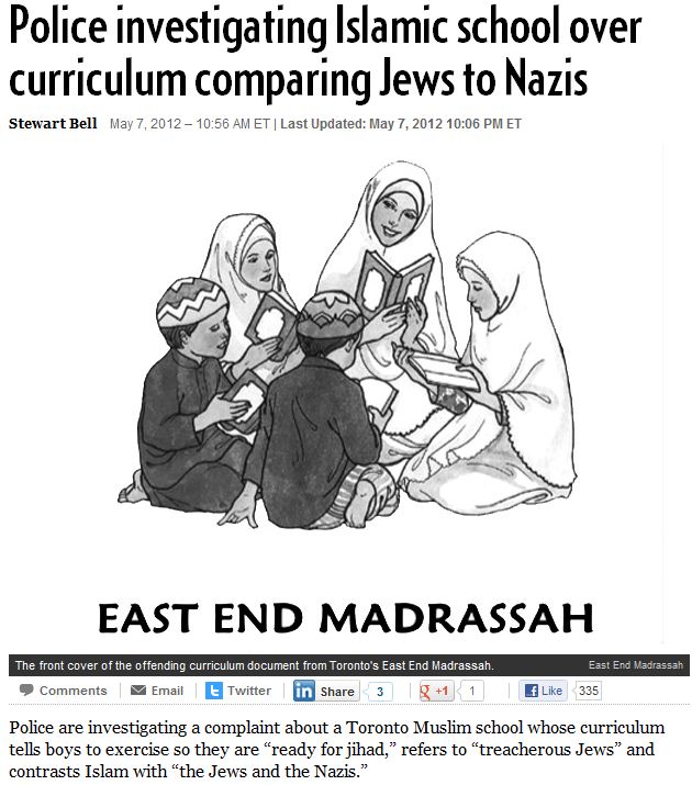 TORONTO-MADRASSA-EQUATES-JEWS-TO-NAZIS-8.5.2012