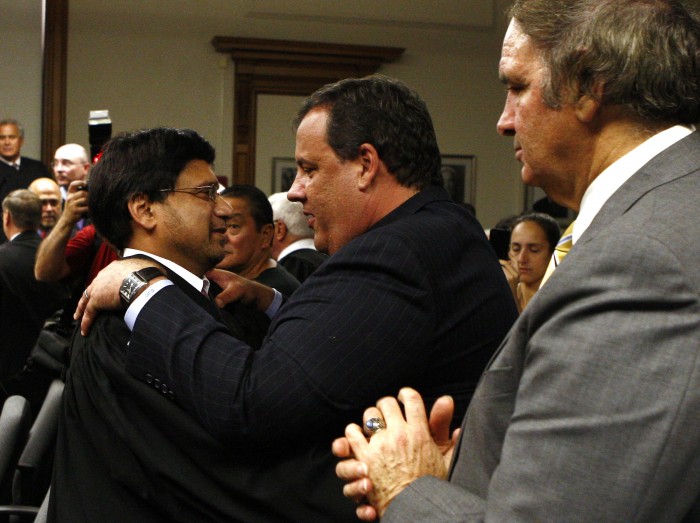 Governor Chris Christie attends the Swearing-In Ceremony for Sohail Mohammed as New Jersey Superior Court Judge at the Passaic County Courthouse in Paterson, N.J. on Tuesday, July 26, 2011.