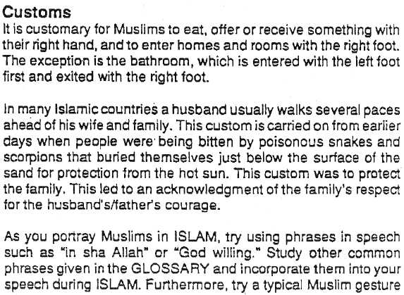 Sample of what American school children are being taught about Islam