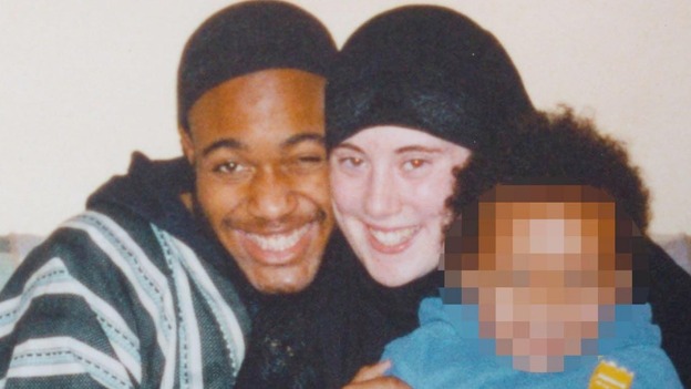 Samantha Lewthwaite and Jermaine Lindsay pose with their son.