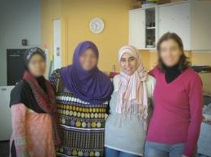 Naima Rhertouity second from right