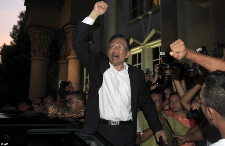 Jailed: Malaysian opposition leader Anwar Ibrahim 