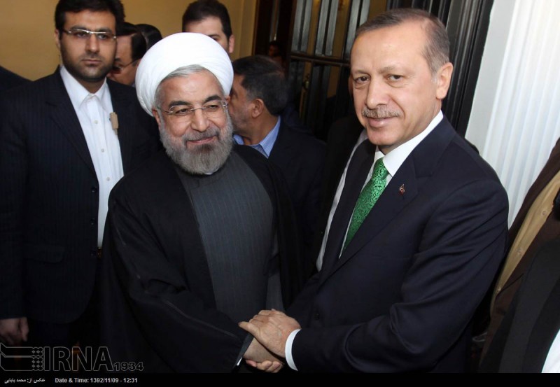Iran's Hassan Rohani meets Turkey's Muslim Brotherhood prime minister Recep Erdogan