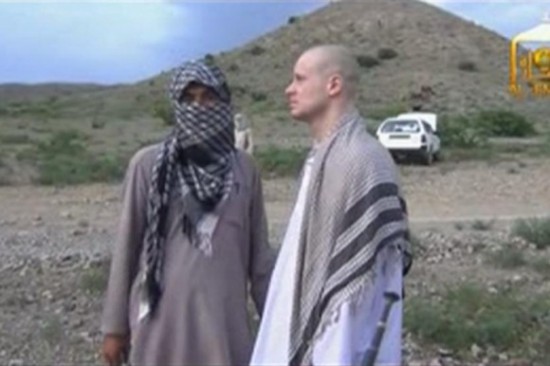 Traitor Bergdahl during Taliban exchange. Not looking too malnourished to me.