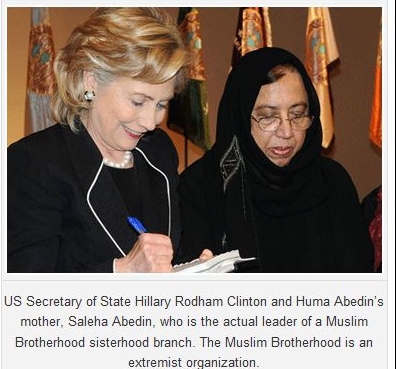 Image result for hillary clinton and muslim brotherhood