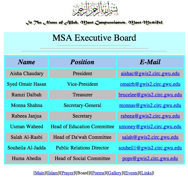 MSA (Muslim Student Association) is a front group for the Muslim Brotherhood. It resulted from Saudi-backed efforts to establish Islamic organizations internationally in the 1960s, for the purpose of spreading its Wahhabist ideology across the globe.