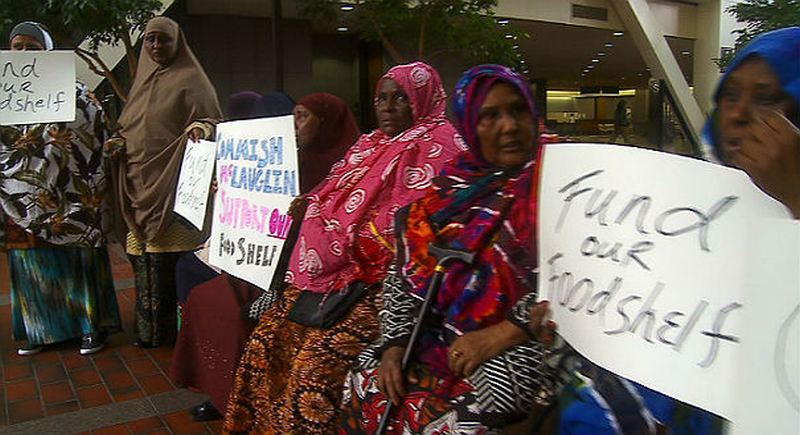 Obese Somali Muslim women demand that the city pay for a free halal food bank for them