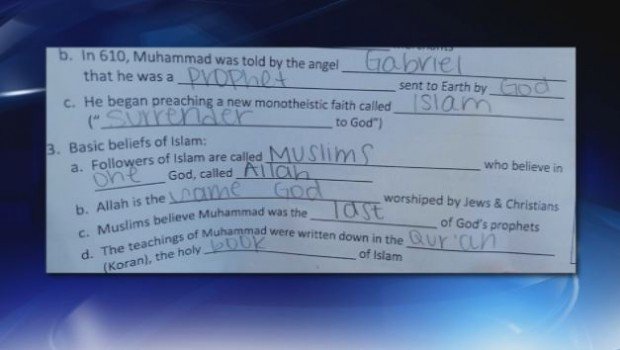 Homework assignment on Islam