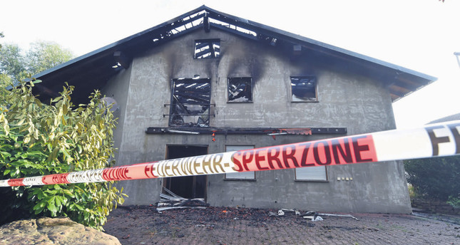 Planned Muslim refugees home was burnt down in Remchingen, Germany 