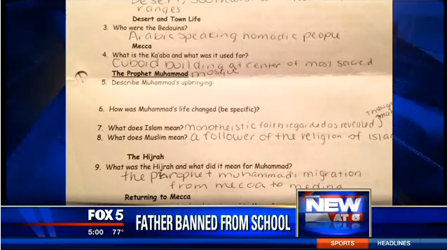 father-banned-Islam-homework-assignment