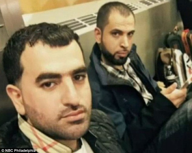 Maher Khalil (left) and his friend Anas Ayyad (right) were stopped from boarding a flight