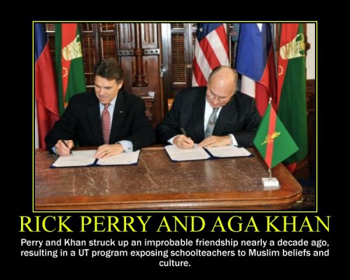 Rick Perry aga khan FRIENDSHIP Agreement